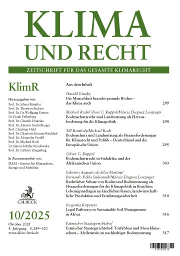 Cover der Klima und Recht. Quelle: Verlag C.H.Beck