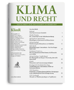 Cover Klima und Recht 